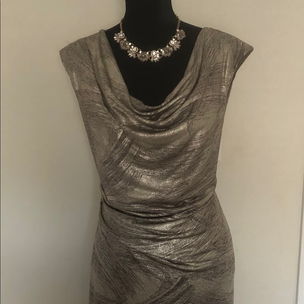 *Classy metallic sheath dress